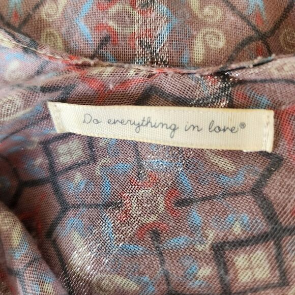 Shimmer Lightweight Long Rectangle Bathing Suit Wrap Cardigan Bathing Size M/L - Picture 7 of 7